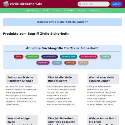 Screenshot zivile-sicherheit.de