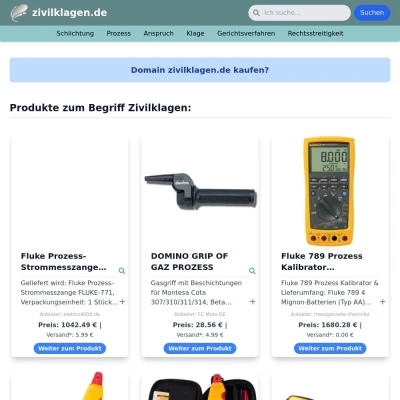 Screenshot zivilklagen.de