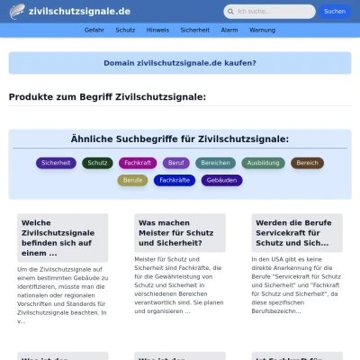 Screenshot zivilschutzsignale.de