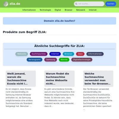 Screenshot zlia.de