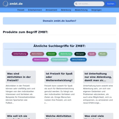 Screenshot zmbt.de