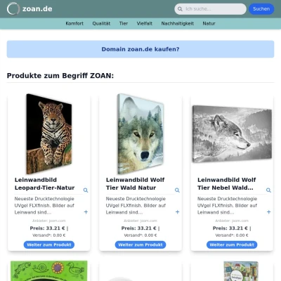 Screenshot zoan.de