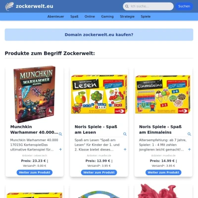 Screenshot zockerwelt.eu