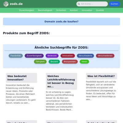 Screenshot zods.de