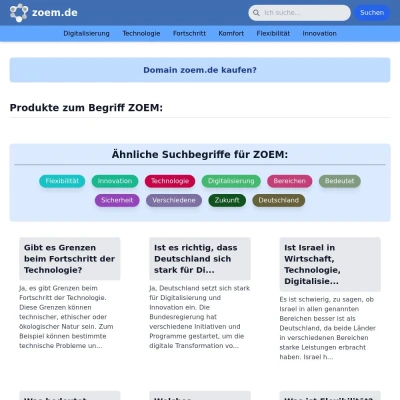 Screenshot zoem.de