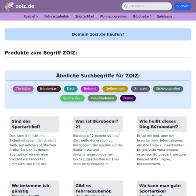 Screenshot zoiz.de