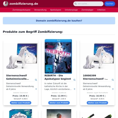 Screenshot zombifizierung.de