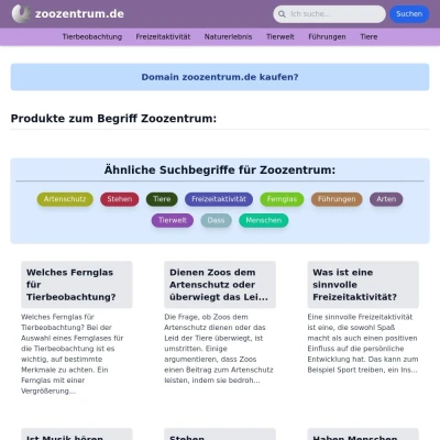 Screenshot zoozentrum.de