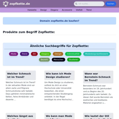 Screenshot zopfkette.de