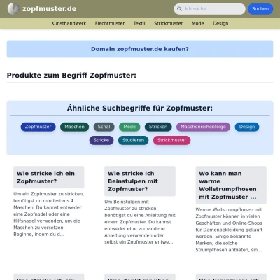 Screenshot zopfmuster.de