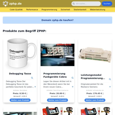 Screenshot zphp.de