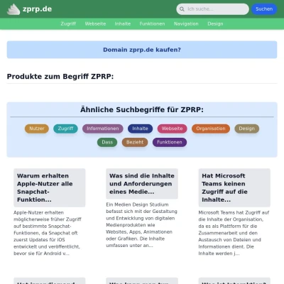 Screenshot zprp.de