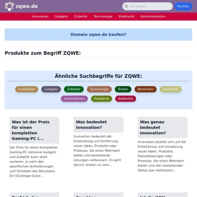 Screenshot zqwe.de