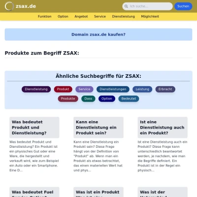 Screenshot zsax.de