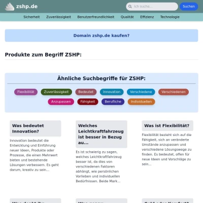 Screenshot zshp.de