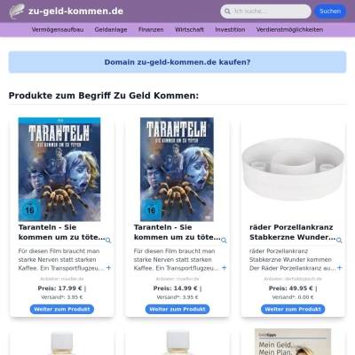 Screenshot zu-geld-kommen.de