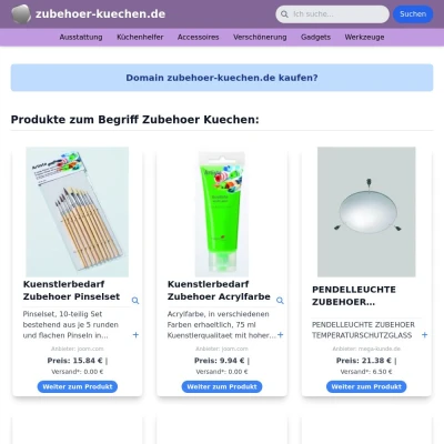 Screenshot zubehoer-kuechen.de