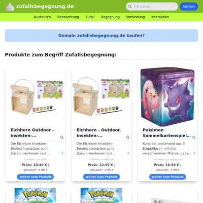 Screenshot zufallsbegegnung.de