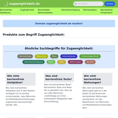 Screenshot zugaenglichkeit.de