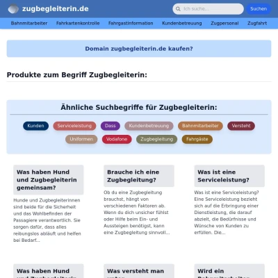 Screenshot zugbegleiterin.de