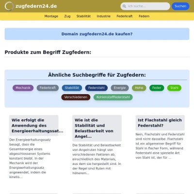 Screenshot zugfedern24.de