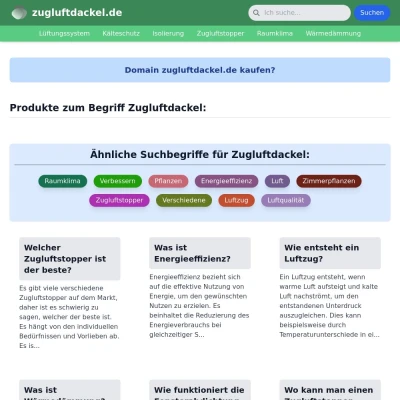 Screenshot zugluftdackel.de