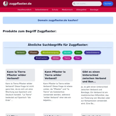 Screenshot zugpflaster.de