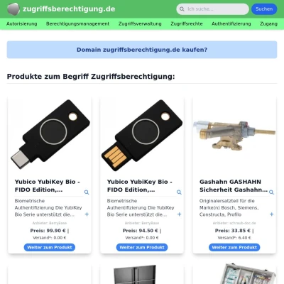 Screenshot zugriffsberechtigung.de