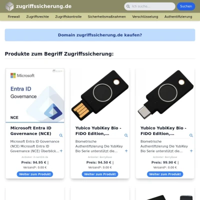 Screenshot zugriffssicherung.de