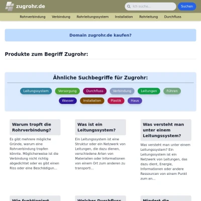 Screenshot zugrohr.de