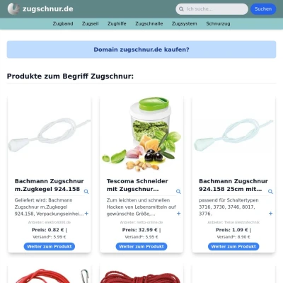 Screenshot zugschnur.de