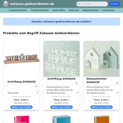 Screenshot zuhause-geldverdienen.de