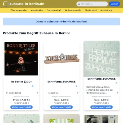 Screenshot zuhause-in-berlin.de