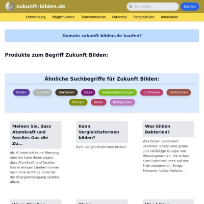 Screenshot zukunft-bilden.de