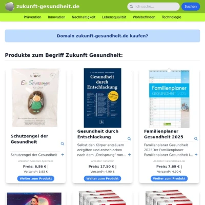 Screenshot zukunft-gesundheit.de