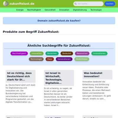 Screenshot zukunftslust.de