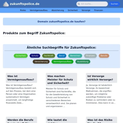 Screenshot zukunftspolice.de