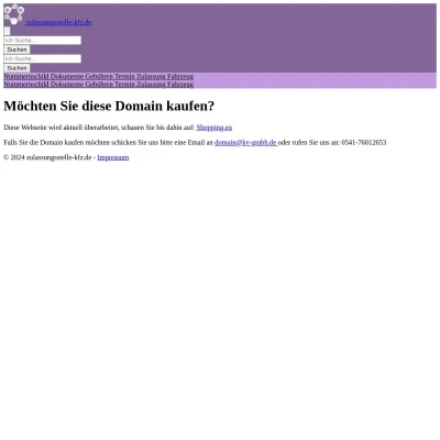 Screenshot zulassungsstelle-kfz.de