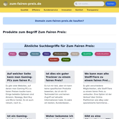 Screenshot zum-fairen-preis.de