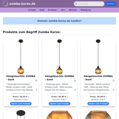 Screenshot zumba-kurse.de
