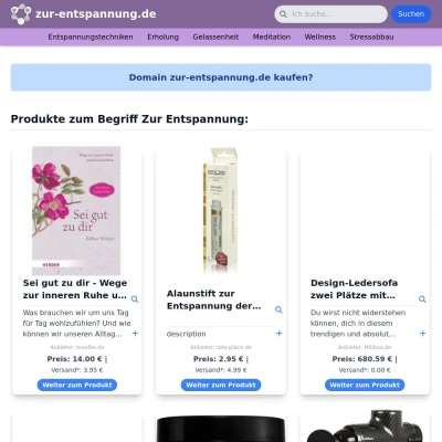 Screenshot zur-entspannung.de