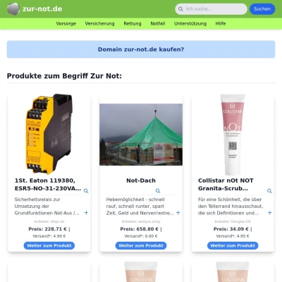Screenshot zur-not.de