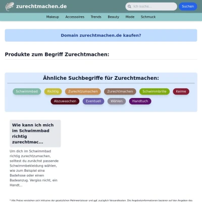 Screenshot zurechtmachen.de