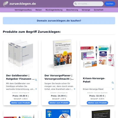 Screenshot zuruecklegen.de