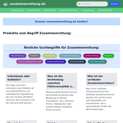 Screenshot zusammenrottung.de