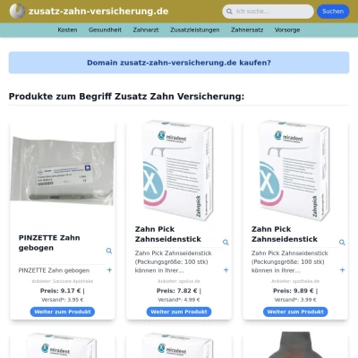 Screenshot zusatz-zahn-versicherung.de