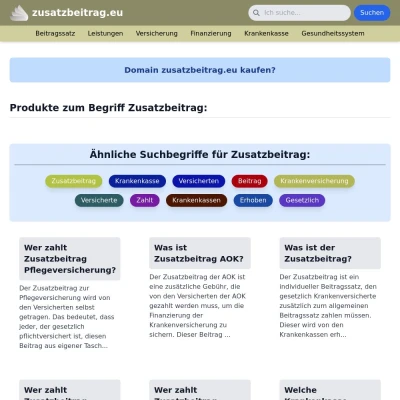 Screenshot zusatzbeitrag.eu