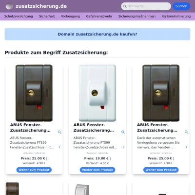Screenshot zusatzsicherung.de