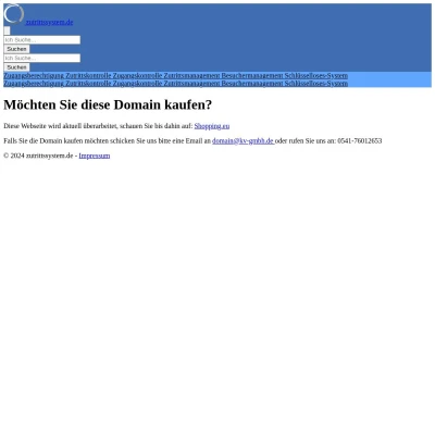 Screenshot zutrittssystem.de