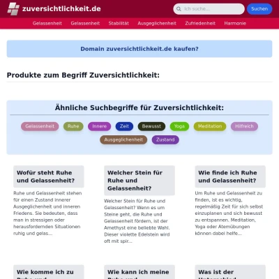 Screenshot zuversichtlichkeit.de